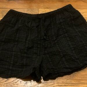 Black and Grey Women’s Striped Shorts